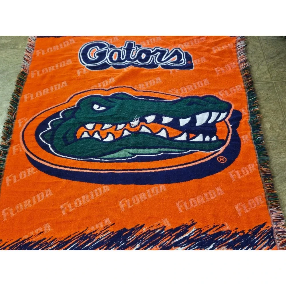 The Northwest Company Vintage Flordia Gators‎ Blanket Throw Sofa Orange Green